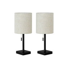 Load image into Gallery viewer, Lighting, Table Lamp, USB Port Included, Nickel, Contemporary (Set of 2)