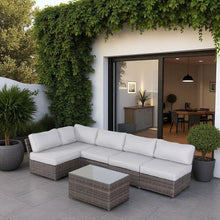 Load image into Gallery viewer, Comfortable Modern Patio Rattan Sectional Set With Cushions