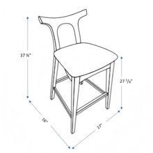 Load image into Gallery viewer, Hester - Upholstered, Square Bar Chair (Set of 2)