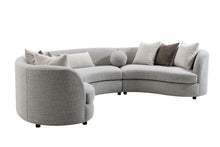 Load image into Gallery viewer, Ivria - Boucle Sectional Sofa With 9 Pillows - Gray