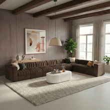 Load image into Gallery viewer, Rummi - Velvet Performance Fabric Upholstered 8 Piece Modular Sectional (With 3 Corner Chairs)