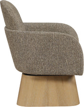 Load image into Gallery viewer, Marlowe - Linen Textured Fabric Upholstered Swivel Accent Chair - Stained Natural