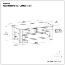 Load image into Gallery viewer, Monroe - Rectangular Coffee Table With Drawers - Brown