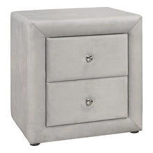 Load image into Gallery viewer, Nightstand, Storage Drawer Versatile Use, Upholstered, Transitional