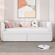 Load image into Gallery viewer, Upholstered Daybed With Ergonomic Design Backrest