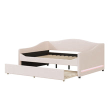 Load image into Gallery viewer, Upholstered Daybed With Light And Trundle