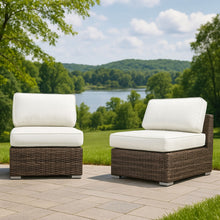 Load image into Gallery viewer, Armless Patio Chair With Cushions