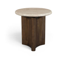 Load image into Gallery viewer, Pietra - Travertine And Mango Wood Table