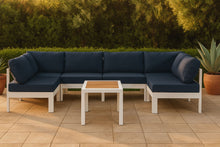 Load image into Gallery viewer, Nizuc - Outdoor Patio 6 Piece Modular Sectional With White Frame