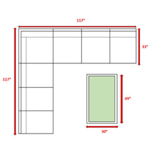 Load image into Gallery viewer, Comfortable Modern Patio Rattan Sectional Set With Cushions
