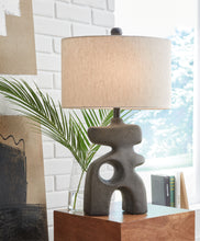 Load image into Gallery viewer, Danacy - Paper Table Lamp - Distressed Black