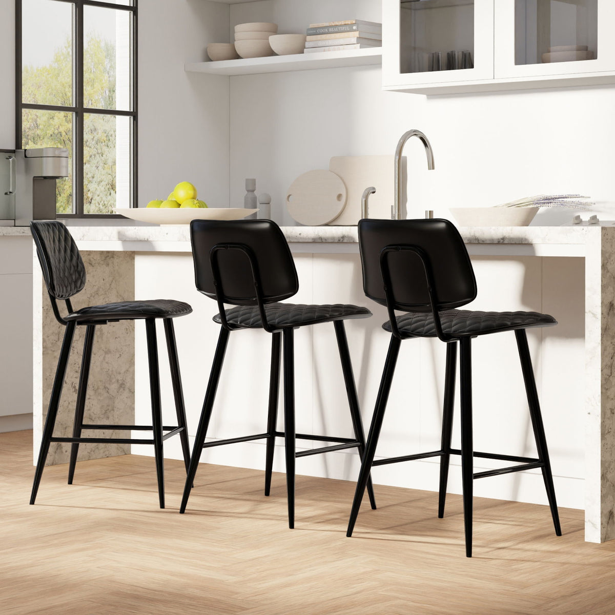 Raya - Upholstered Counter Height Stool (Set of 2) - Ego Home Furniture