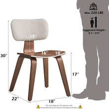 Load image into Gallery viewer, Casson - Boucle 7 Walnut Side Chair (Set of 2) - White / Walnut