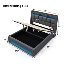 Load image into Gallery viewer, Platform Bed With Hydraulic Storage, LED Lighting & Charging Station