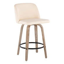 Load image into Gallery viewer, Toriano - Contemporary Fixed-Height Counter Stool & Swivel With Round Footrest (Set of 2)