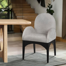Load image into Gallery viewer, Waldorf - Chenille Dining Arm Chair With Black Legs