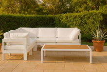 Load image into Gallery viewer, Nizuc - Outdoor Patio 5 Piece Modular Sectional With White Frame