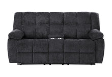 Load image into Gallery viewer, U6000 - Reclining Sofa / Console Reclining Loveseat - Black