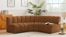 Load image into Gallery viewer, Arc - Velvet 4 Piece Corner Modular Sofa - Saddle