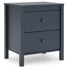 Load image into Gallery viewer, Simmenfort - Two Drawer Night Stand - Navy Blue