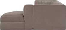 Load image into Gallery viewer, Rummi - Velvet Performance Fabric Upholstered 4 Piece Modular Sectional, With Reverse Corner Chair