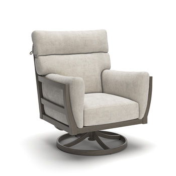 Point Sur - Swivel Lounge With Cushion - Beige / Brown - Ego Home Furniture