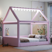 Load image into Gallery viewer, Upholstered House Style Daybed With LED Light Strips