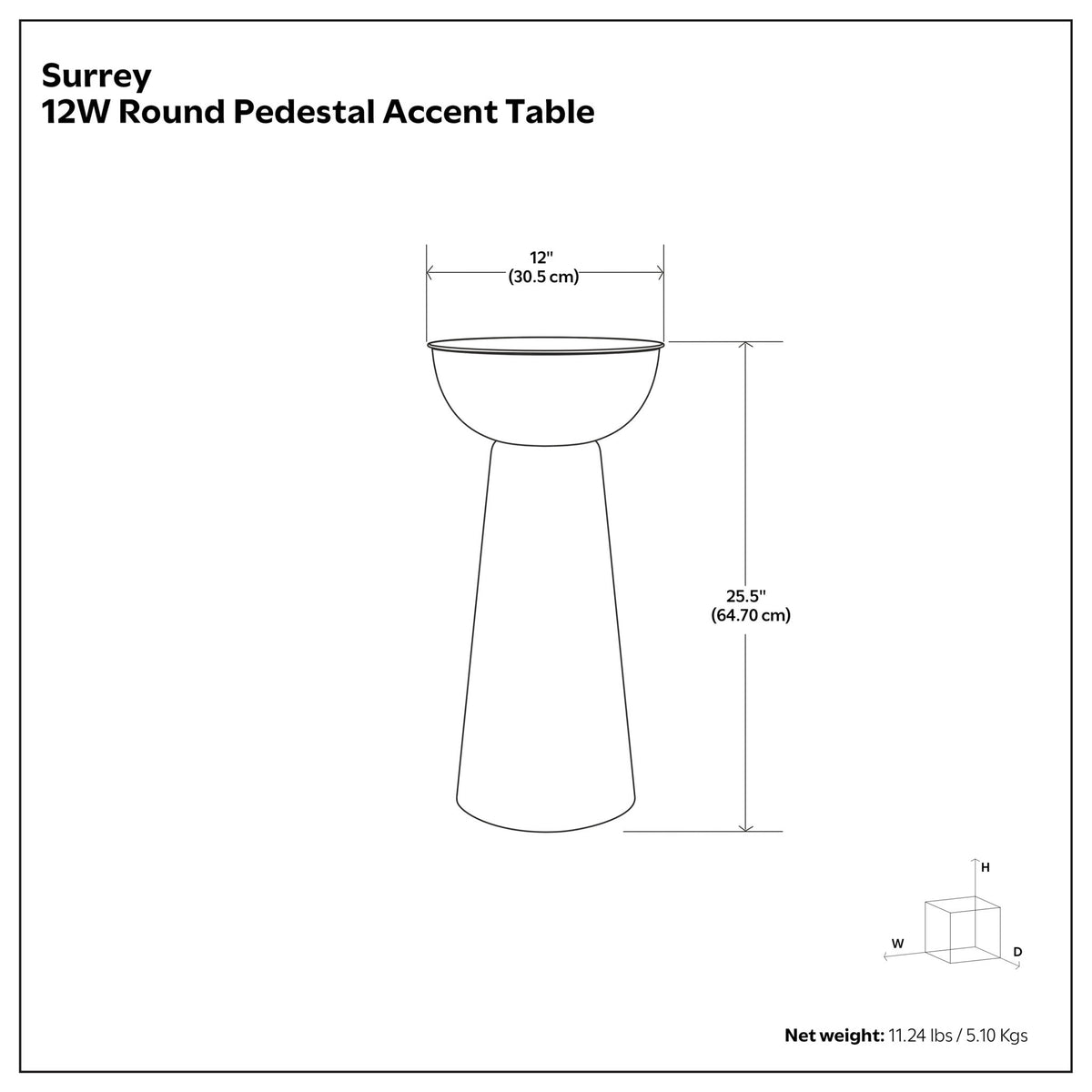 Surrey - Side Table - Antique Gold - Ego Home Furniture