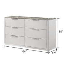 Load image into Gallery viewer, Jazz - 6 Drawer Dresser (Mirror Not Included) - White