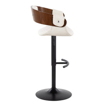 Load image into Gallery viewer, Elisa - Mid Century Modern Adjustable Barstool With Swivel & Rounded T Footrest (Set of 2)