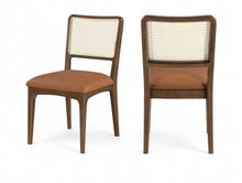 Load image into Gallery viewer, Atrium - Upholstered Seat Dining Chair With Brushed Brown Base (Set of 2)