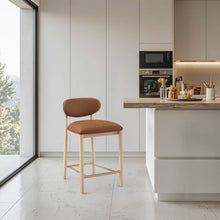Load image into Gallery viewer, Riccio - Stool - Natural And Gold Frame