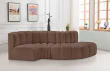 Load image into Gallery viewer, Arc - Faux Leather 4 Piece L-Shaped Modular Sofa