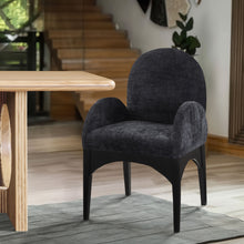 Load image into Gallery viewer, Waldorf - Chenille Dining Arm Chair With Black Legs