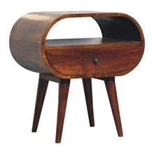 Load image into Gallery viewer, Large Chestnut Circular Bedside