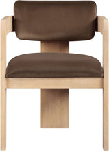 Load image into Gallery viewer, Sacha - Velvet Dining Chair With Natural Base (Set of 2)