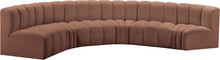 Load image into Gallery viewer, Arc - Faux Leather 6 Piece U-Shaped Modular Sofa