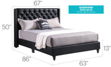 Load image into Gallery viewer, Upholstered Nailhead Trim Chic Bed