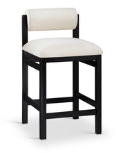 Load image into Gallery viewer, Roundhill - Fabric Counter Stool - Black Frame