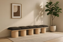 Load image into Gallery viewer, Pavilion - 5 Piece Modular Bench With Natural Base