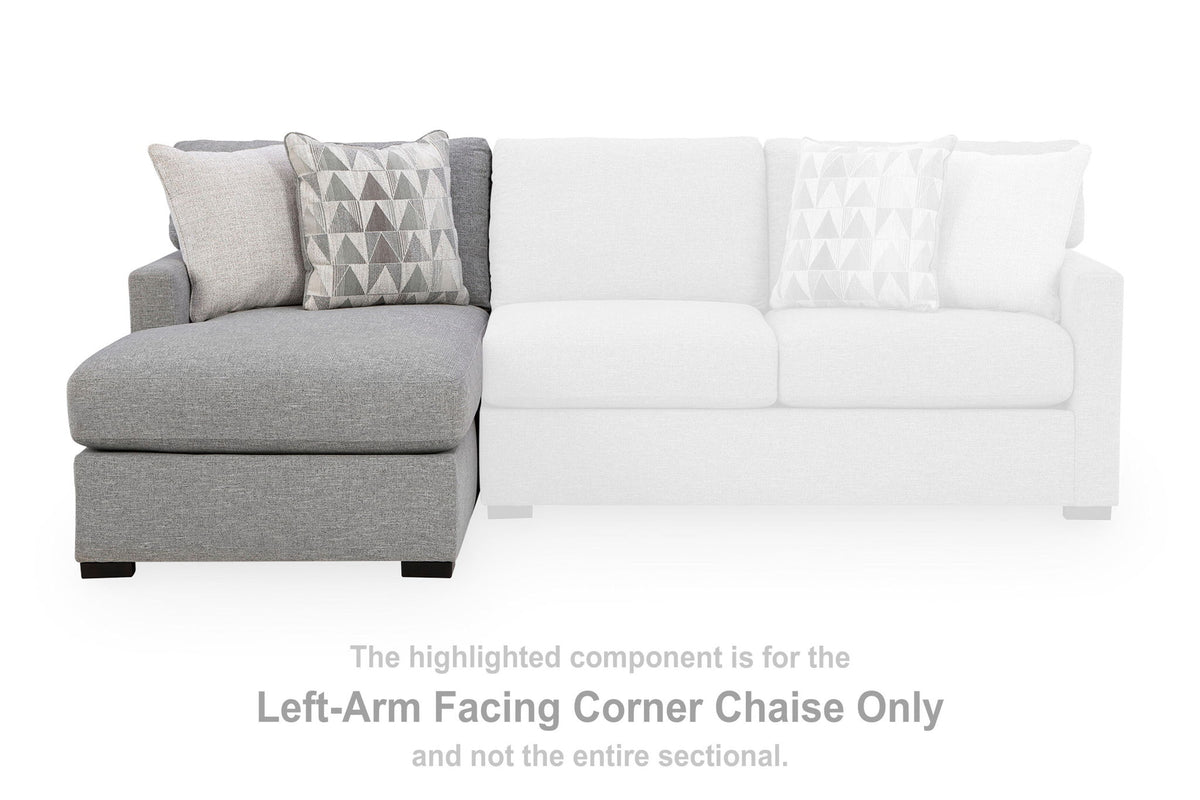 UrbanCrest - LAF Corner Chaise - Pewter