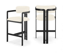 Load image into Gallery viewer, Aurum - Vegan Leather Upholstered Counter Stool With Graphite Black Base