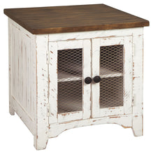 Load image into Gallery viewer, Wystfield - Rectangular End Table - 2 Doors - White / Brown