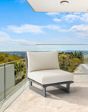 Load image into Gallery viewer, Maldives - Water Resistant Outdoor Patio Armless Chair With Gray Frame