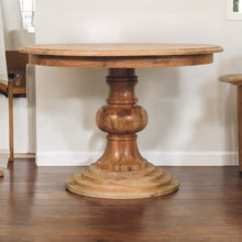 Load image into Gallery viewer, Round Turned Dining Table - Oak