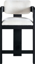 Load image into Gallery viewer, Sacha - Linen Stool With Black Base