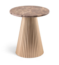 Load image into Gallery viewer, Cindra - Genuine Marble Top And Iron Base Table