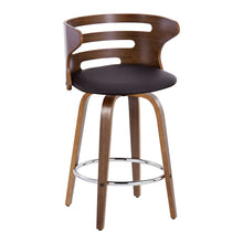 Load image into Gallery viewer, Cosini - Mid Century Modern Fixed Height Barstool With Swivel With Round Footrest (Set of 2)