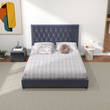Load image into Gallery viewer, Donald - Mid-Century Modern Upholstered Platform Bed