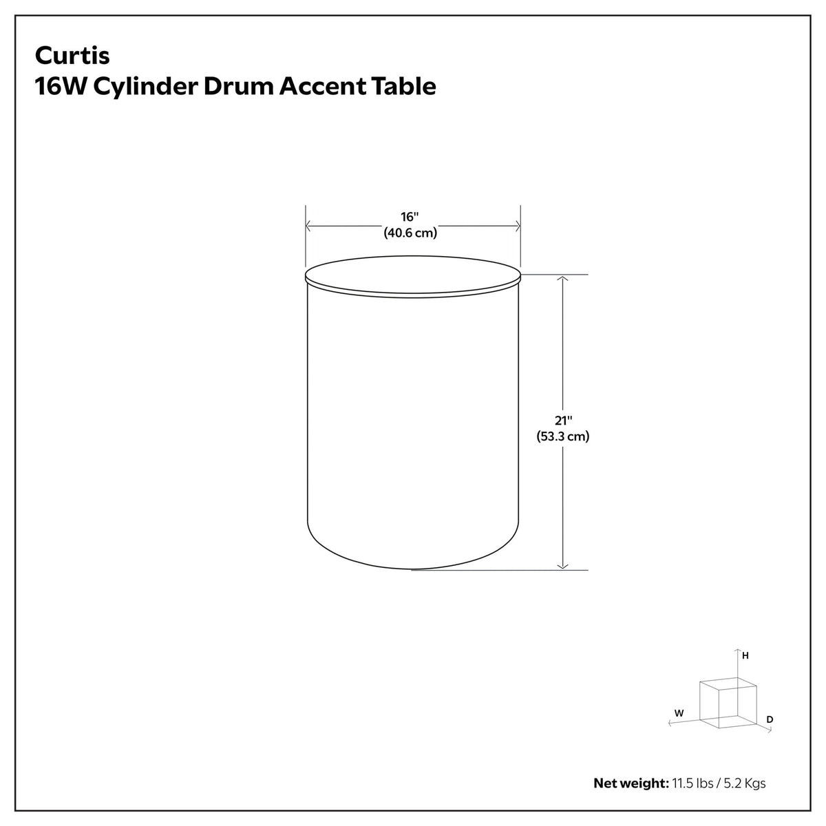 Curtis - Ombre Metal Cylinder Accent Table - Ego Home Furniture